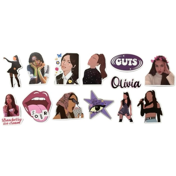 Olivia Rodrigo Sticker Pack - 13 stickers - Picture 1 of 3
